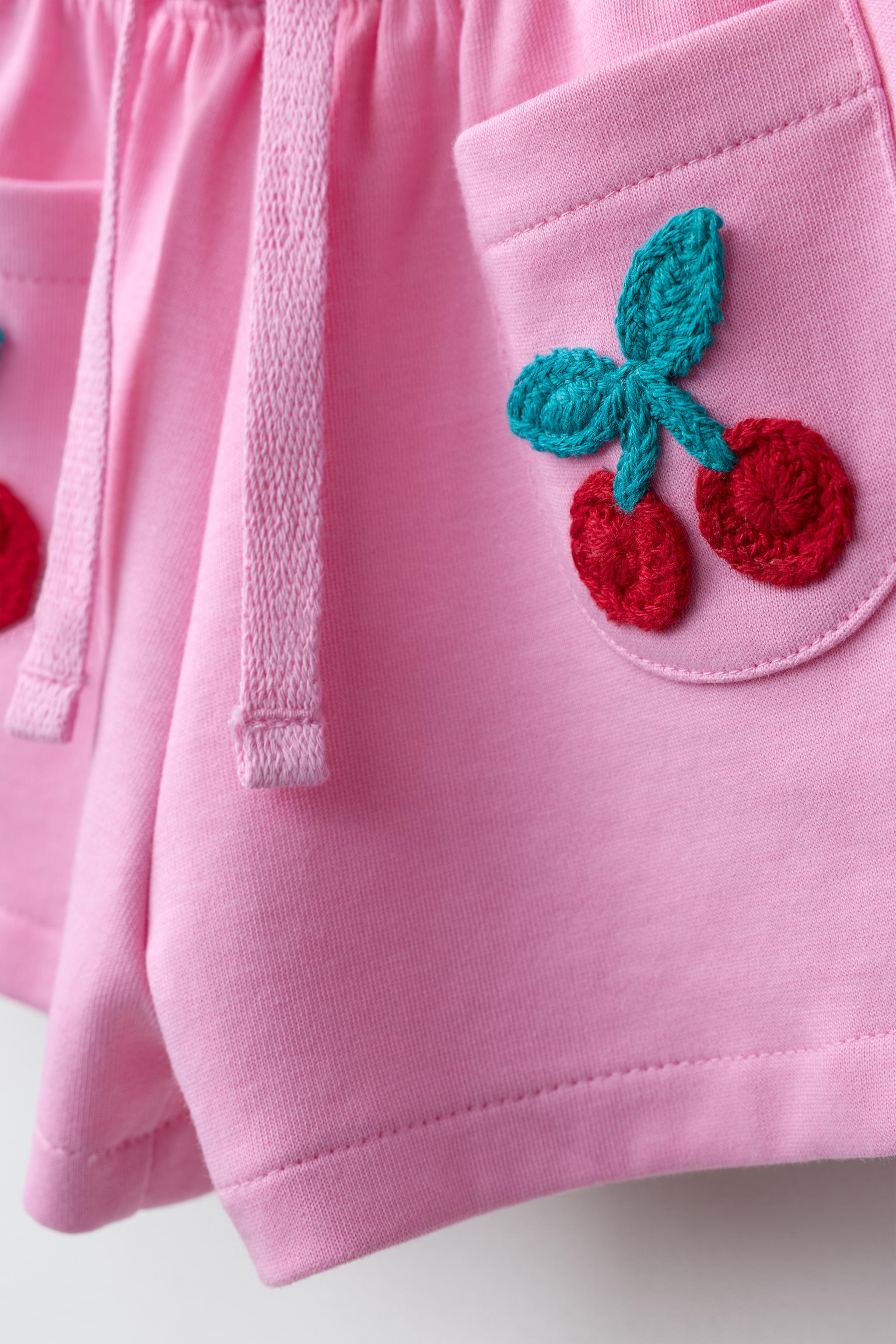 INTERLOCK FRUIT CROCHET SHORTS